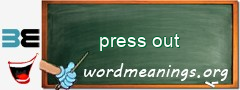 WordMeaning blackboard for press out